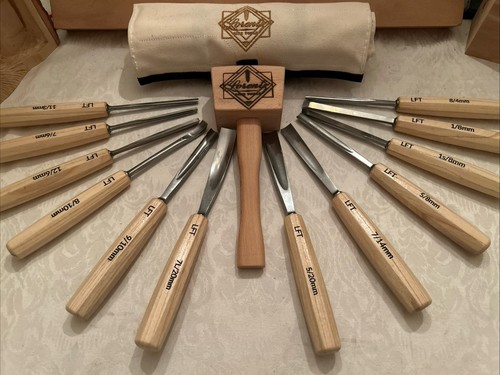 Gouge carving set mallet - gouge, w/