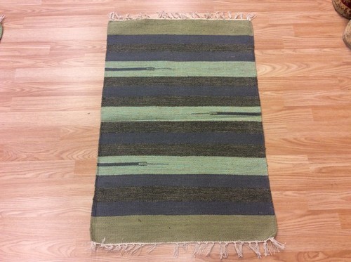 Striped blue grey handloomed - grey,