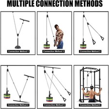 Fitness Cable LAT Pulley System Pull Down Machine Attachments Workout Equipment