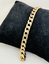 Vintage Italian Solid 9k 9ct Gold 8.5” Bracelet Curb Chain UNOAERRE 18.80g