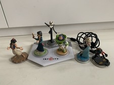 Disney Infinity Bundle Portal X6 Figures Wii Buzz Aladdin Elsa jack skellington
