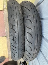 Front & Rear motorcycle tyres. Taken off 2022 Royal Enfield 650.  300miles only 