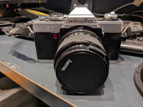 Minolta camera with lens - camera,