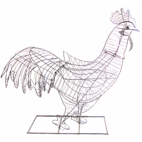 Topiary frame rooster running - topiary,