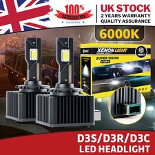 2X D3S 70w 6000k For Range Rover Evoque 2011-2017 Bulbs LED Light White Bright