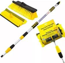 9.8FT ALUMINIUM TELESCOPIC 3M Water Fed Extendable Car Wash Brush Window SQUEEGE