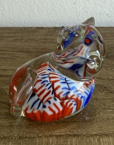 Millefiori style art - glass, cat