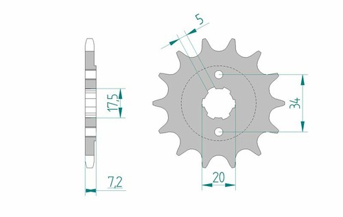 Afam standard steel pinion - standard,