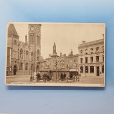 Newbury Postcard C1920 Berkshire Market Place Victoria Memorial