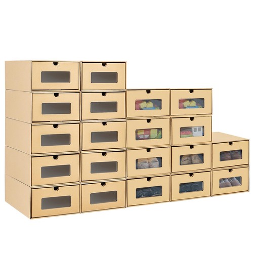 Cardboard shoe boxes - boxes, stackable
