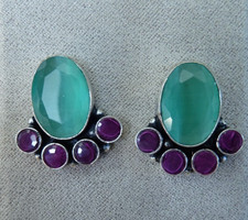 Chalcedony, Amethyst 925