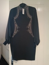 Coast black embellished dress