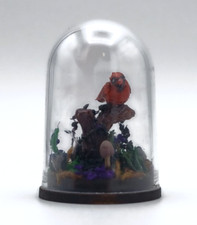 12th scale dolls house taxidermy bird display Victorian Antique curio case OOAK