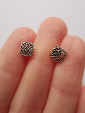 Sterling Silver Lovely Celtic Cross Stud Earrings R6M