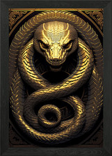 Golden Cobra cobra snake