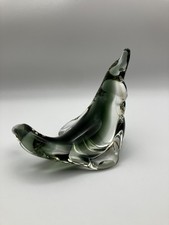 Vintage Smoke Grey Art Glass