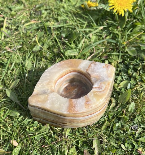 Vintage onyx stone - , ashtray