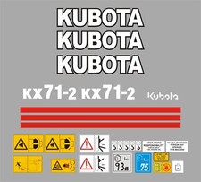 Kubota KX71-2 Mini Digger Decal Set 