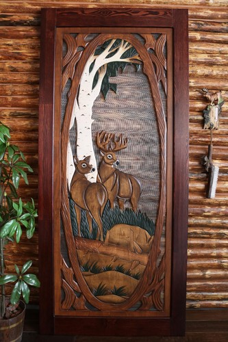 Handmade deer screen door - handmade,