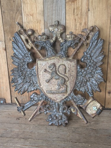 Antique cast iron plaque - antique,