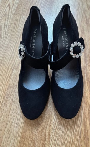 Pons quintana black suede - quintana, mary