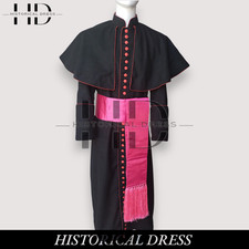Black Cotton Cassock Robe with