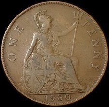 UK One Penny 1930 George V