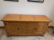 Solid Oak 4 drawer Sideboard -