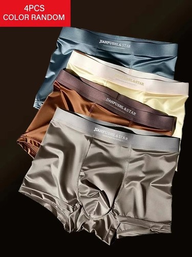 4pcs men ice silk - 4pcs,