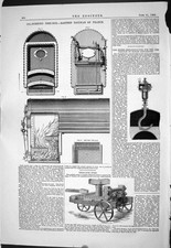 Old 1869 Oil Burning Fire-Box Eastern Railway France Irrigator Pump B Victorian