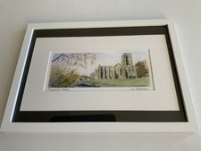 Fountains Abbey, Signed Print by Colin Williamson Sympathetically Framed.