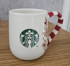 Starbucks Christmas Coffee Mug 2014 Snowflake Candy Cane **FANTASTIC CONDITION**