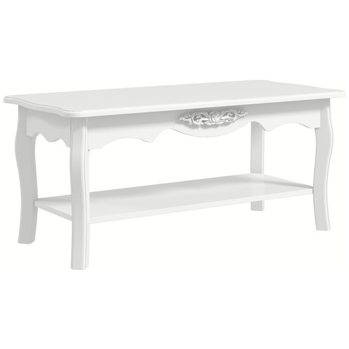 Coffee table white 94x44x42cm - white,