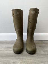 LE CHAMEAU Chasseur Boots Mens Neoprene Lined Full Zip Iconic Green UK8 RRP £330