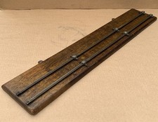 Antique Oak Wood & Brass Wall