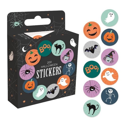200 halloween stickers box - halloween,