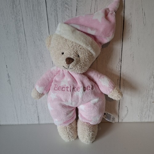 Mothercare pink bedtime teddy - pink,