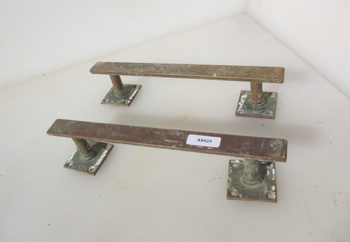 Antique brass door handles - brass,