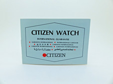 CITIZEN watch International Guarantee Booklet 1990-2000 Vintage Stock NOS