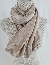 Champagne Crushed Velvet Scarf Wrap Shawl, Winter Warm  Scarf, Gift For Her