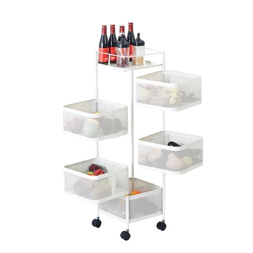Tier square trolley basket - tier,