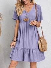 UK Womens Short Sleeve V Neck