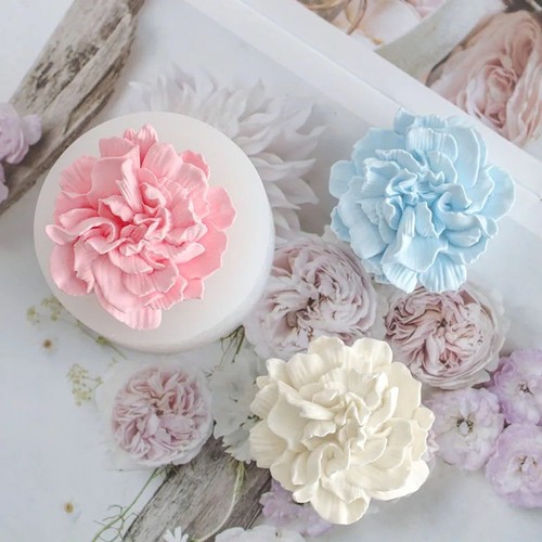 Carnation flower silicone - silicone, mold