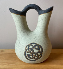 Celtic Knot Stoneware Vase