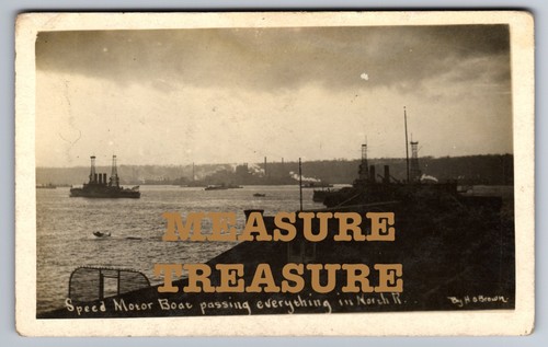 1909 rppc speed - speed, boat