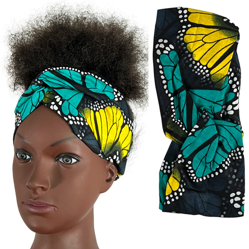 Twisted headband with elastic - twisted,