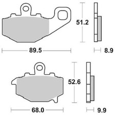 Rear Brake Pads SBS 687LS For