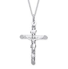 Sterling Silver Crucifix Pendant ~ 925 Silver Cross ~ Choice of Chain / Necklace