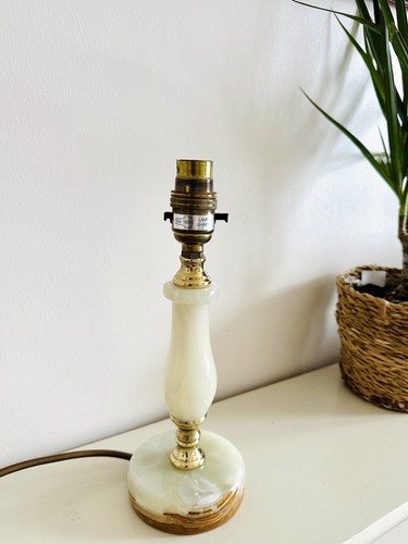 Vintage small onyx table lamp - table,