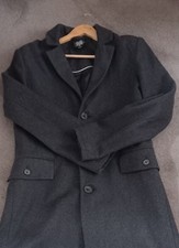Topman Wool Blend Overcoat